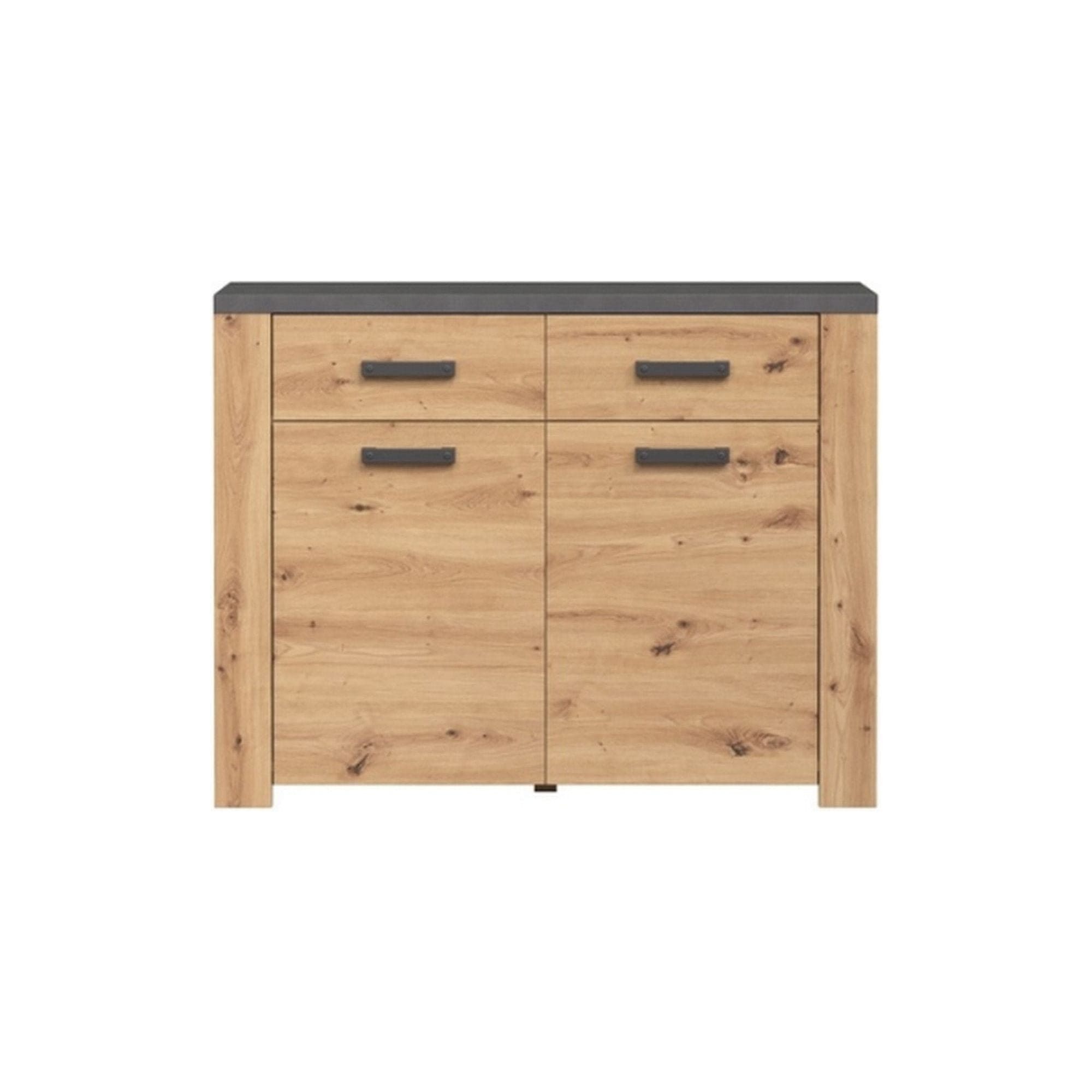 Comoda FOLLOW, stejar artisan/gri, PAL, 116x35x91 cm