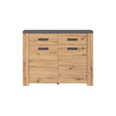 Comoda FOLLOW, stejar artisan/gri, PAL, 116x35x91 cm