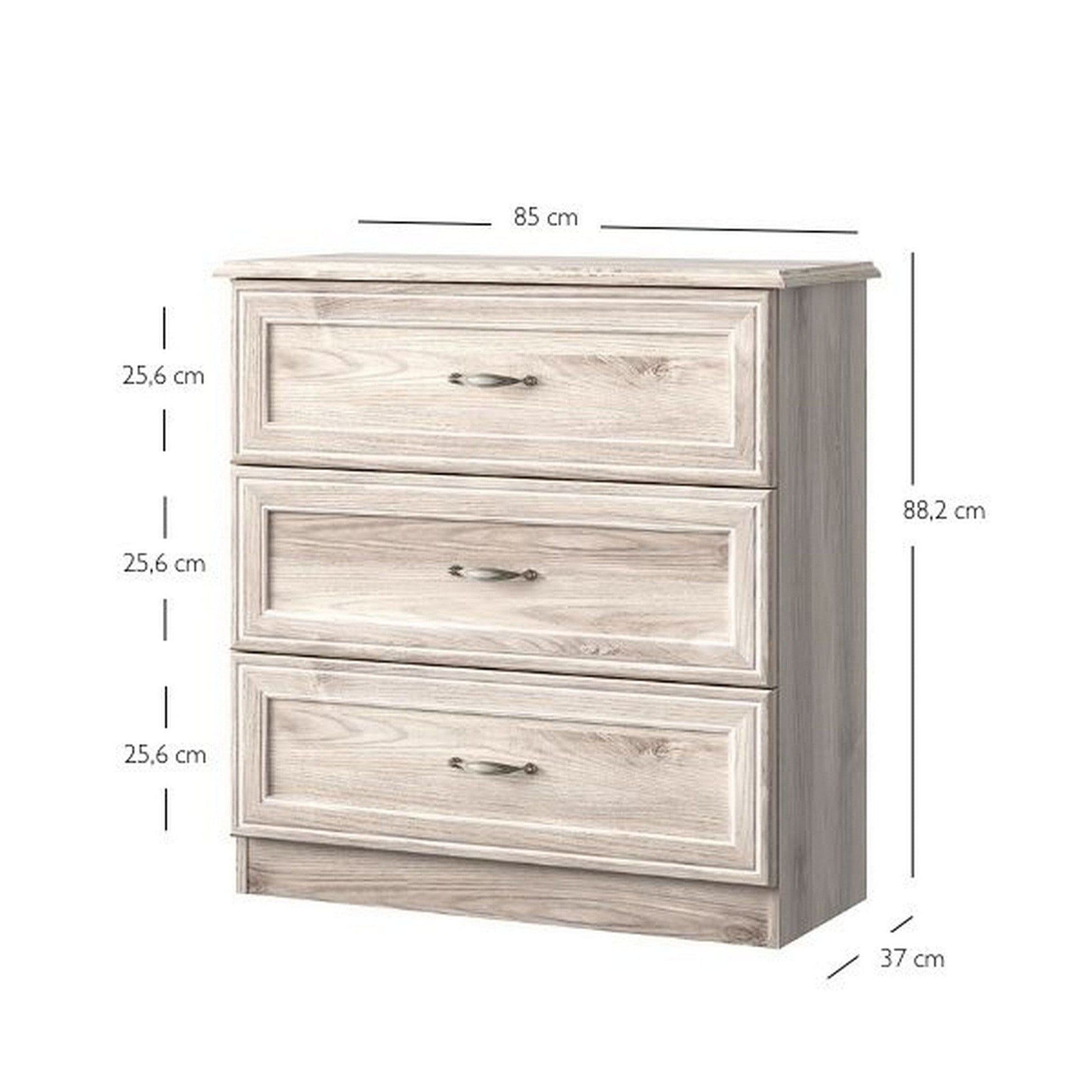 Comoda LIZBON, stejar nairobi, PAL laminat, 85x37x88 cm