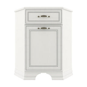 Comoda de colt TIFFANY, alb vintage, PAL, 58x58x90 cm