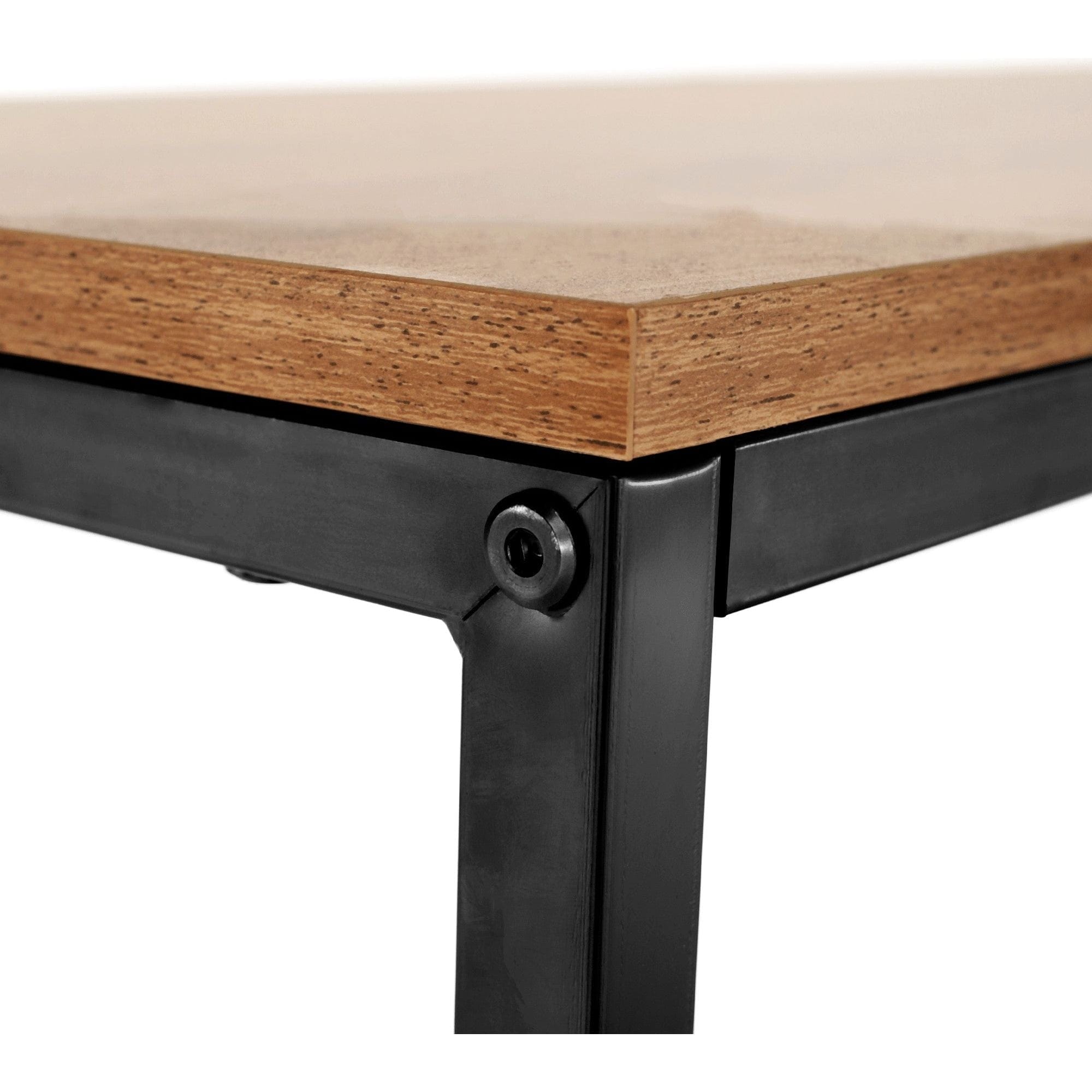 Consola KALISTO, stejar/negru, 100x35x80 cm