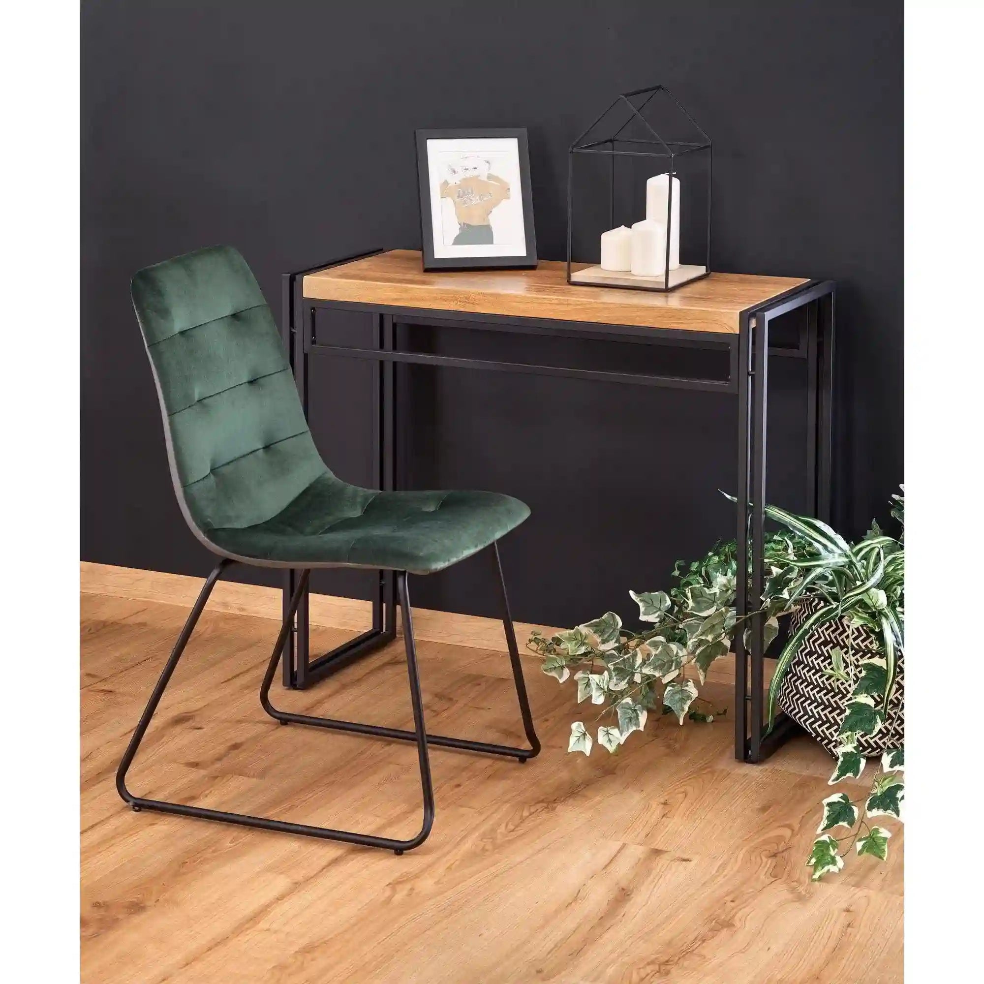 Consola HOUSTON OCN-37943, stejar auriu/negru