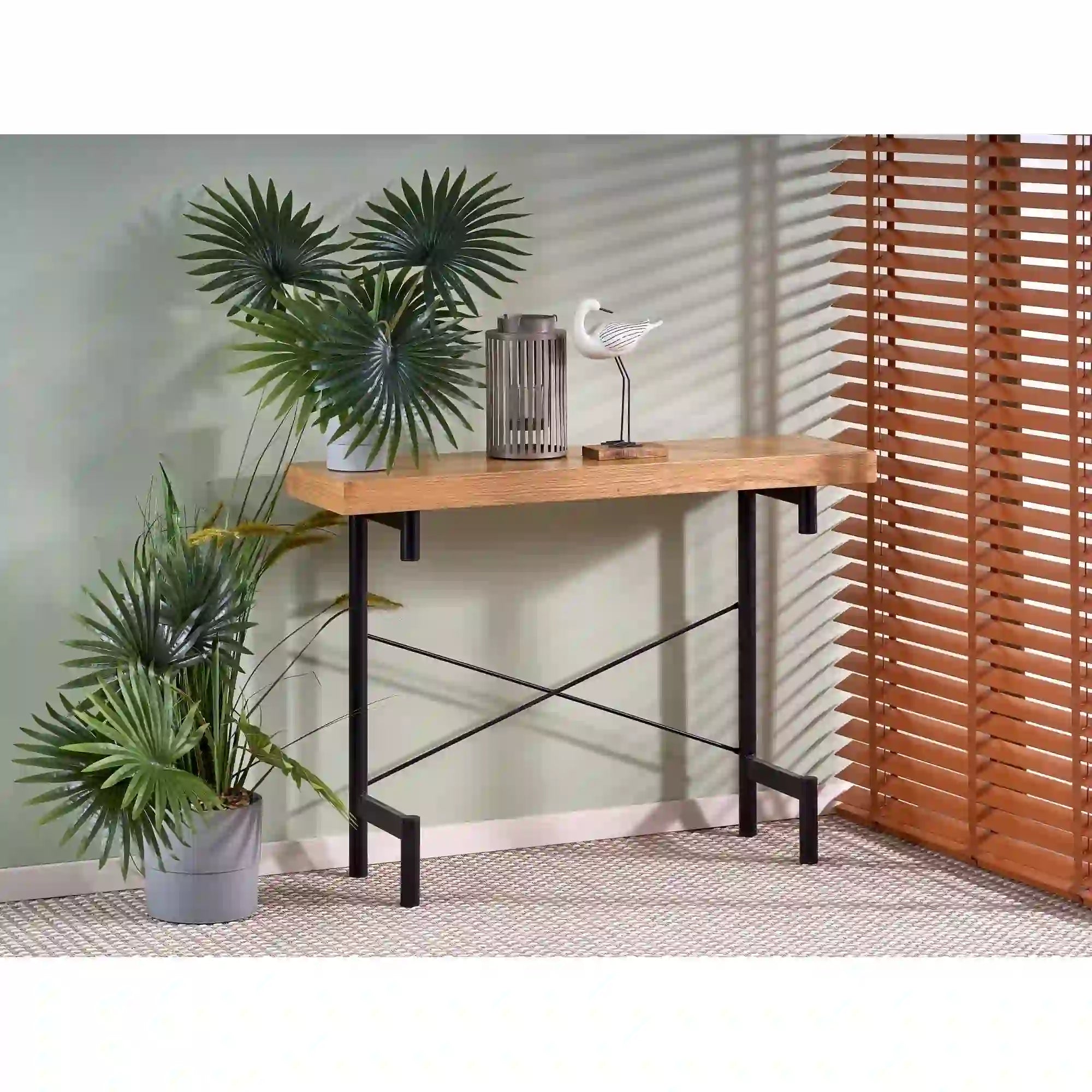 Consola HOUSTON OCN-37946, stejar/negru