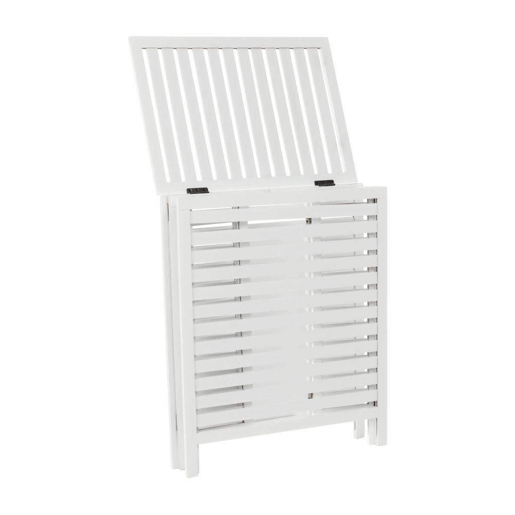 Cos de rufe MENORK, alb, bambus/material textil, 50x35x60 cm