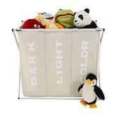 Cos de rufe LAUNDRY NEW TYP 3, bej, panza/metal, 62x35x60 cm