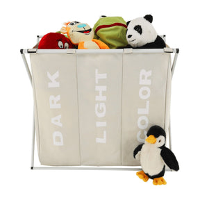 Cos de rufe LAUNDRY NEW TYP 3, bej, panza/metal, 62x35x60 cm