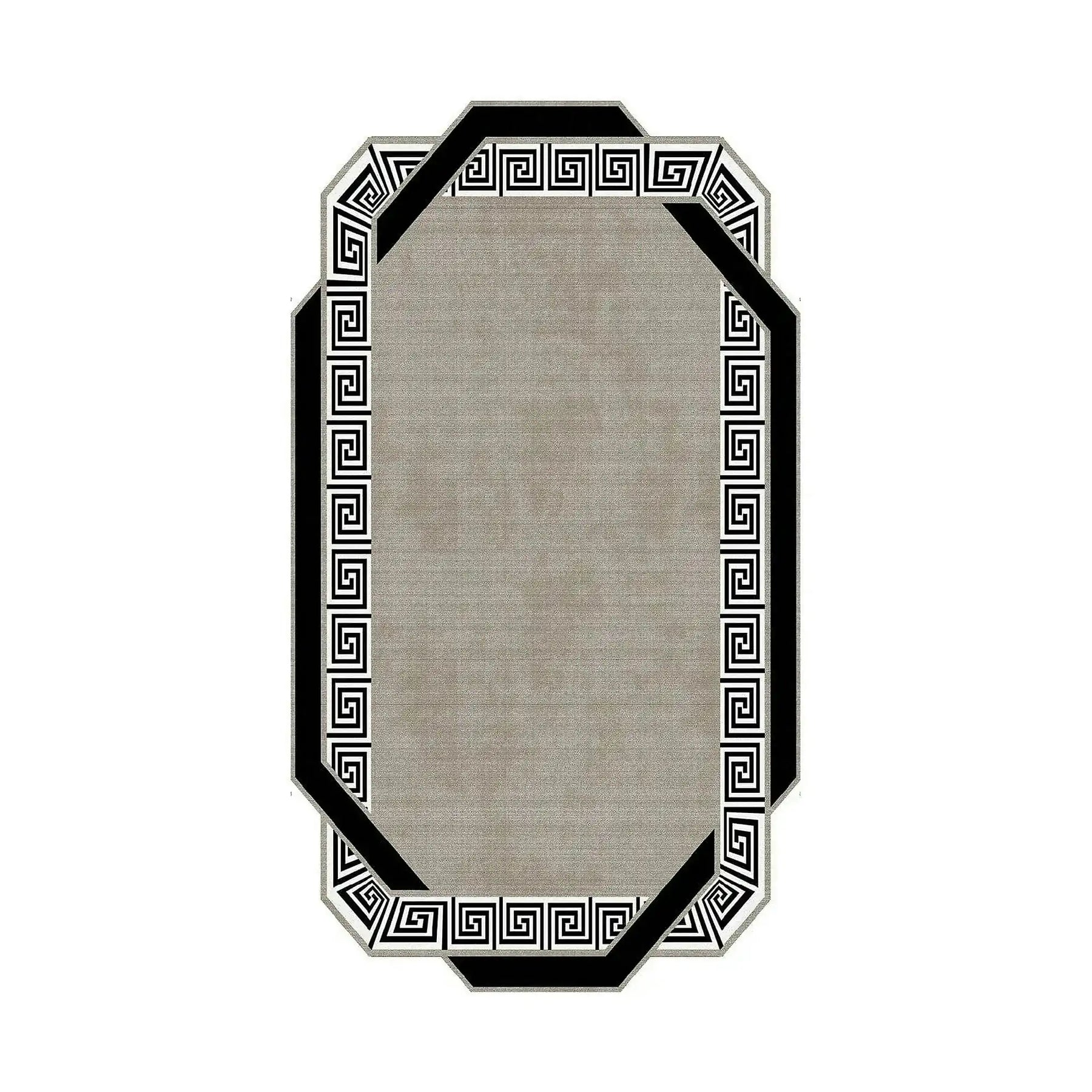 Covor, 160x230 cm, forma dreptunghiulara, poliester, crem/negru ALN600182KR07