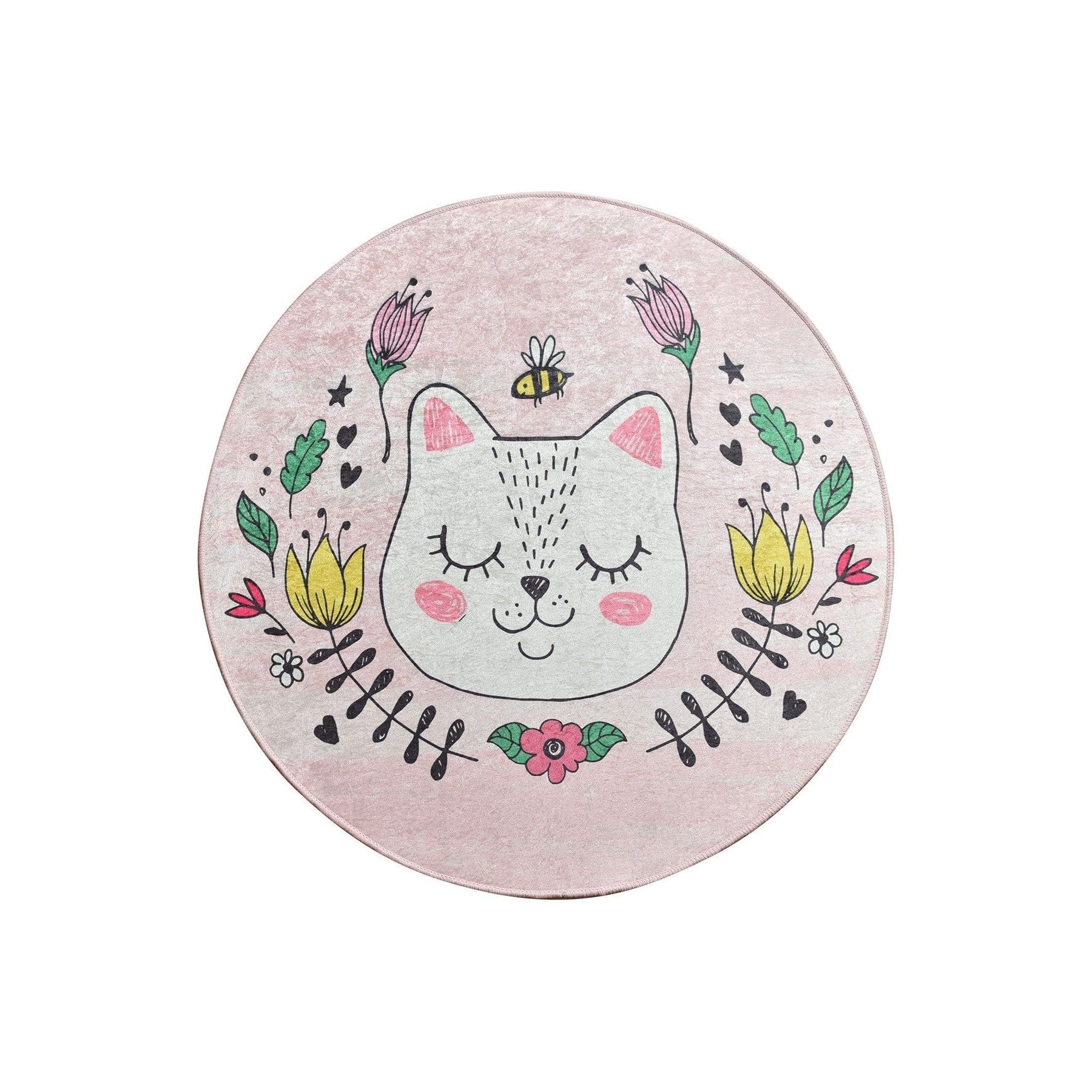 Covor SOPHIE, 200x200 cm, forma rotunda, poliester/stofa catifelata, multicolor