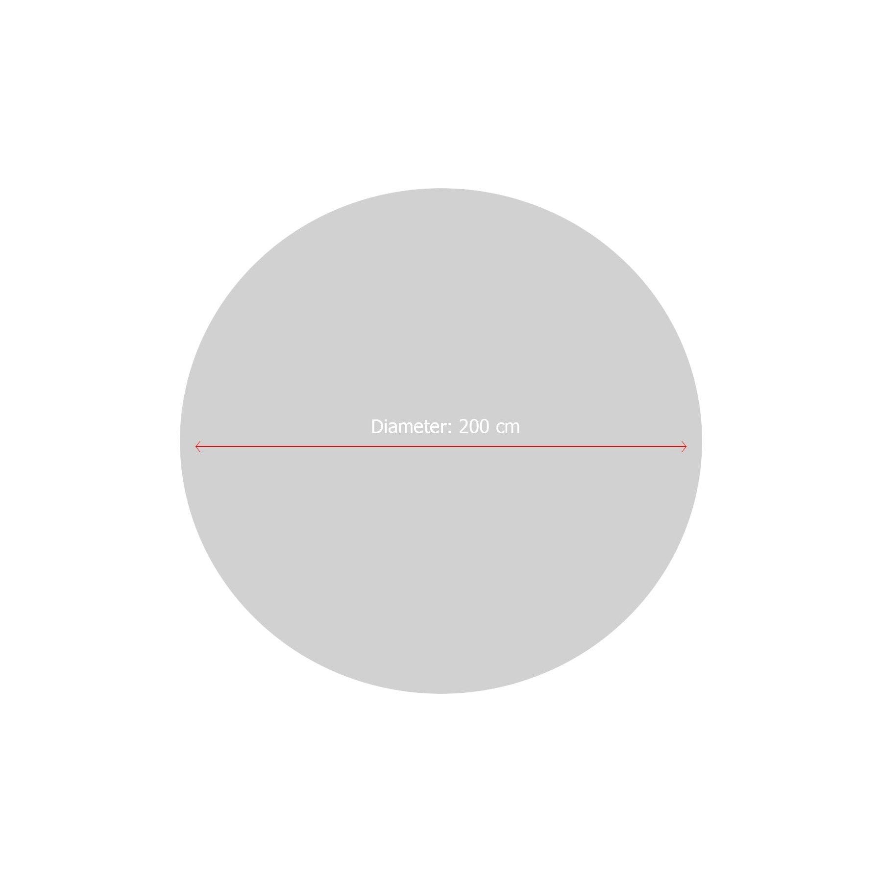 Covor SOPHIE, 200x200 cm, forma rotunda, poliester/stofa catifelata, multicolor