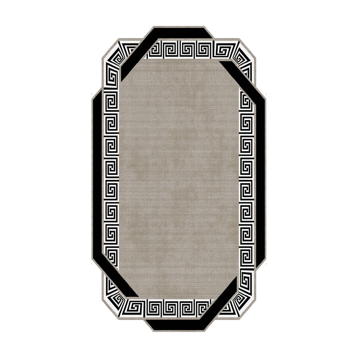 Covor, 160x230 cm, forma dreptunghiulara, poliester, crem/negru ALN600182KR07