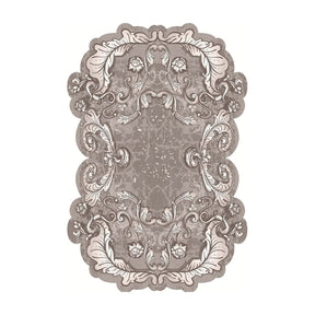 Covor, 120x180 cm, forma ovala, poliester, maro, ALN600149KA06