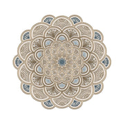 Covor, 180x180 cm, forma rotunda, poliester, crem, ALN600156KR18