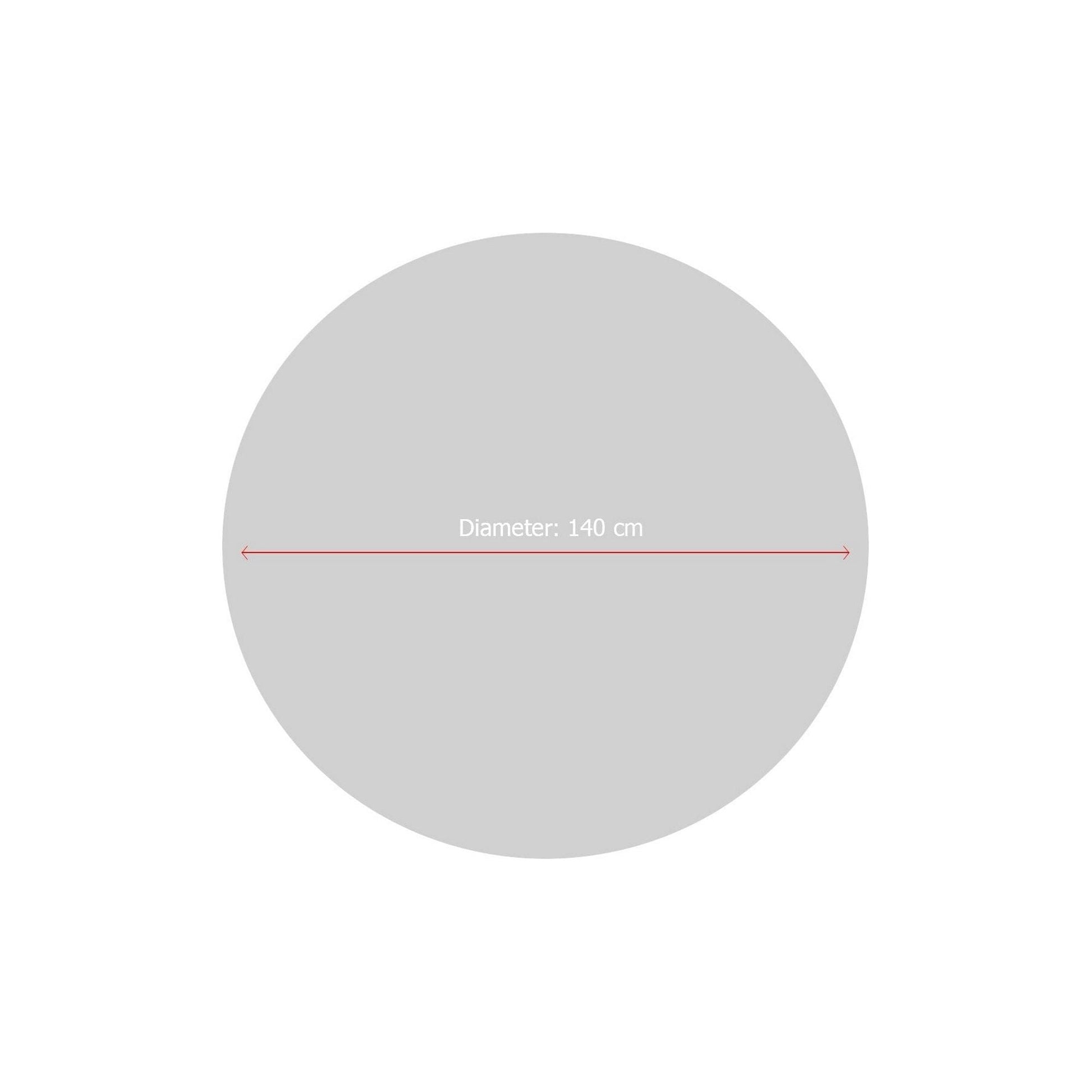 Covor BASKETBALL, 140x140 cm, forma rotunda, poliester/stofa catifelata, portocaliu