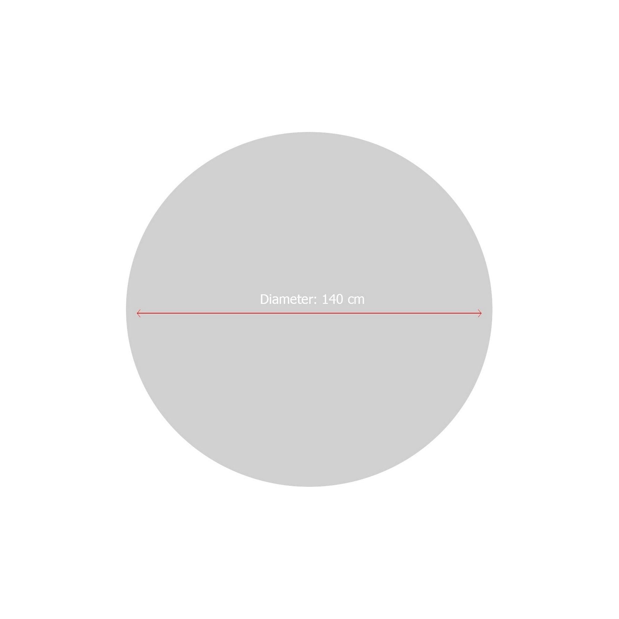 Covor BASKETBALL, 140x140 cm, forma rotunda, poliester/stofa catifelata, portocaliu