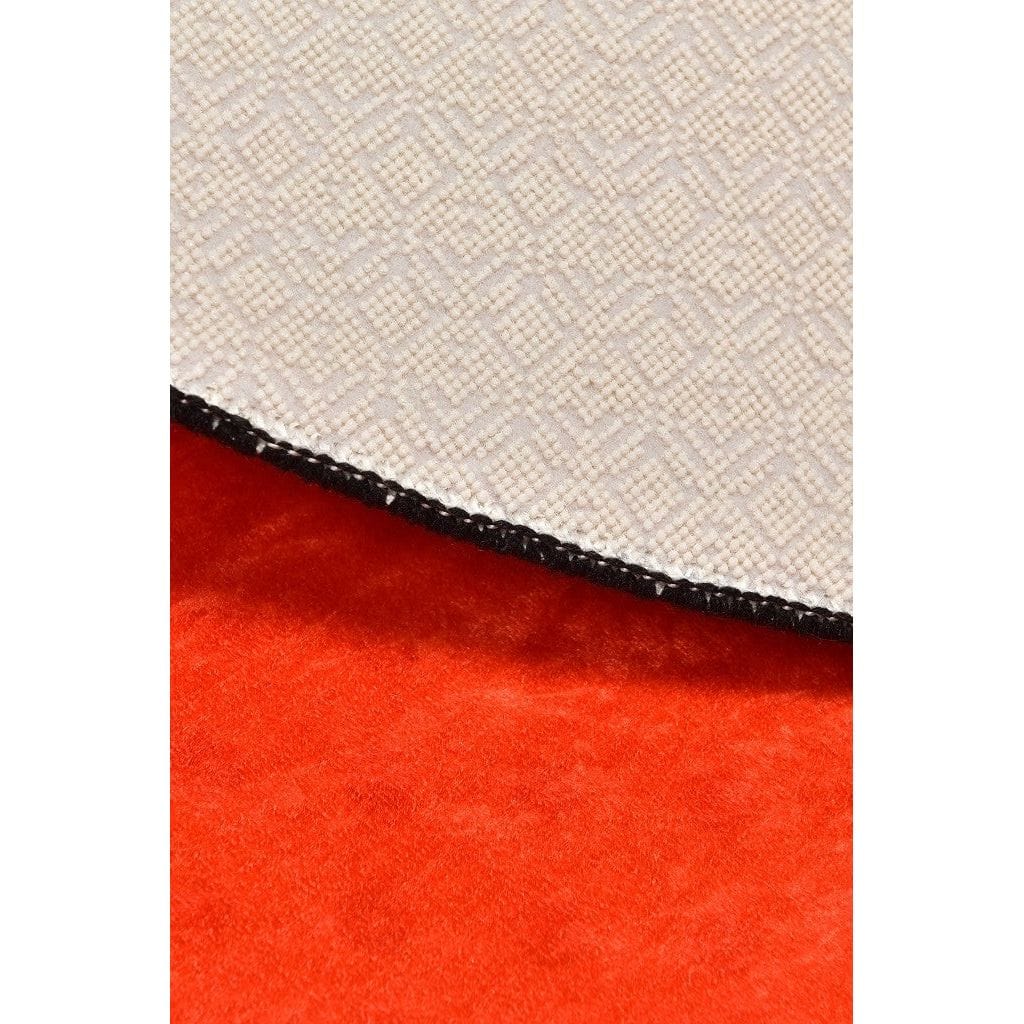 Covor BASKETBALL, 140x140 cm, forma rotunda, poliester/stofa catifelata, portocaliu