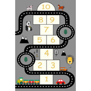 Covor HMNT474, 100x150 cm, forma dreptunghiulara, poliester, multicolor