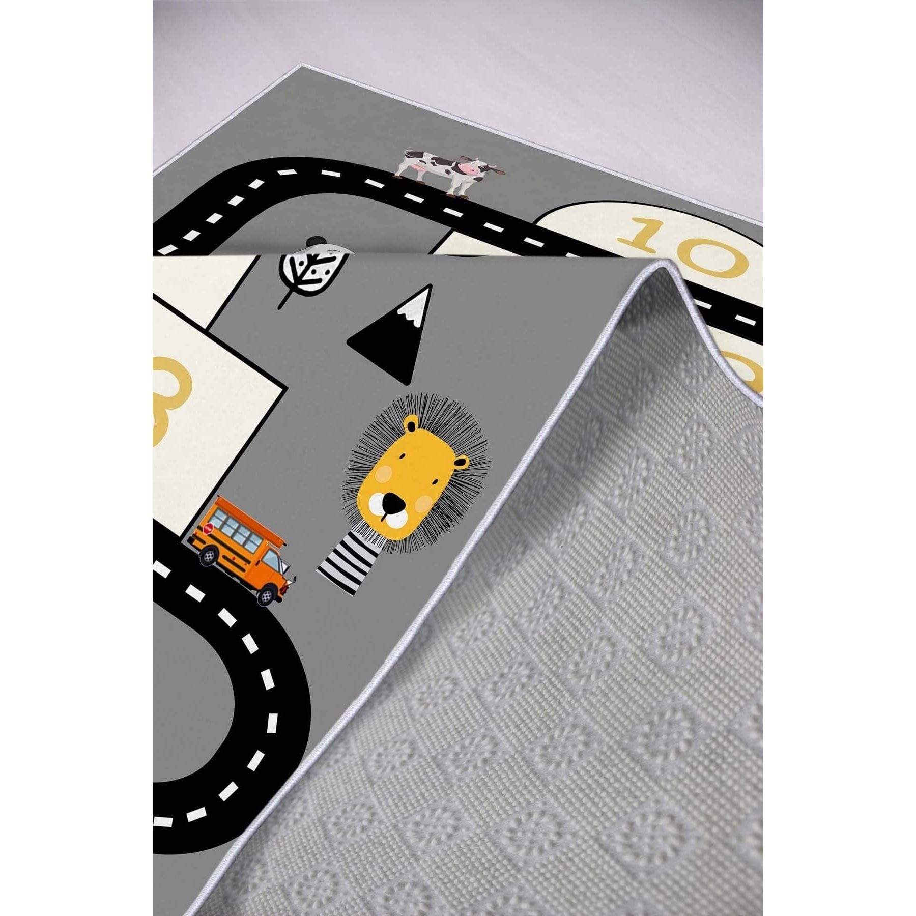 Covor HMNT474, 100x150 cm, forma dreptunghiulara, poliester, multicolor