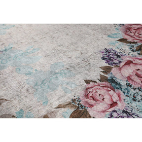 Covor, 160x230 cm, forma dreptunghiulara, tesatura de catifea/bumbac, multicolor, ELS1821