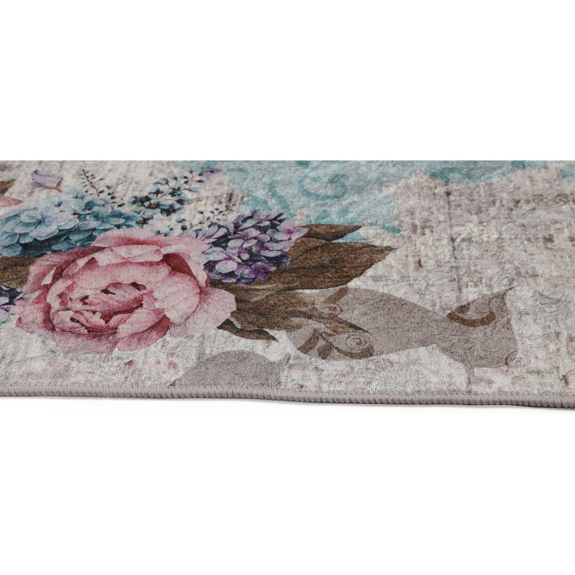 Covor, 160x230 cm, forma dreptunghiulara, tesatura de catifea/bumbac, multicolor, ELS1821