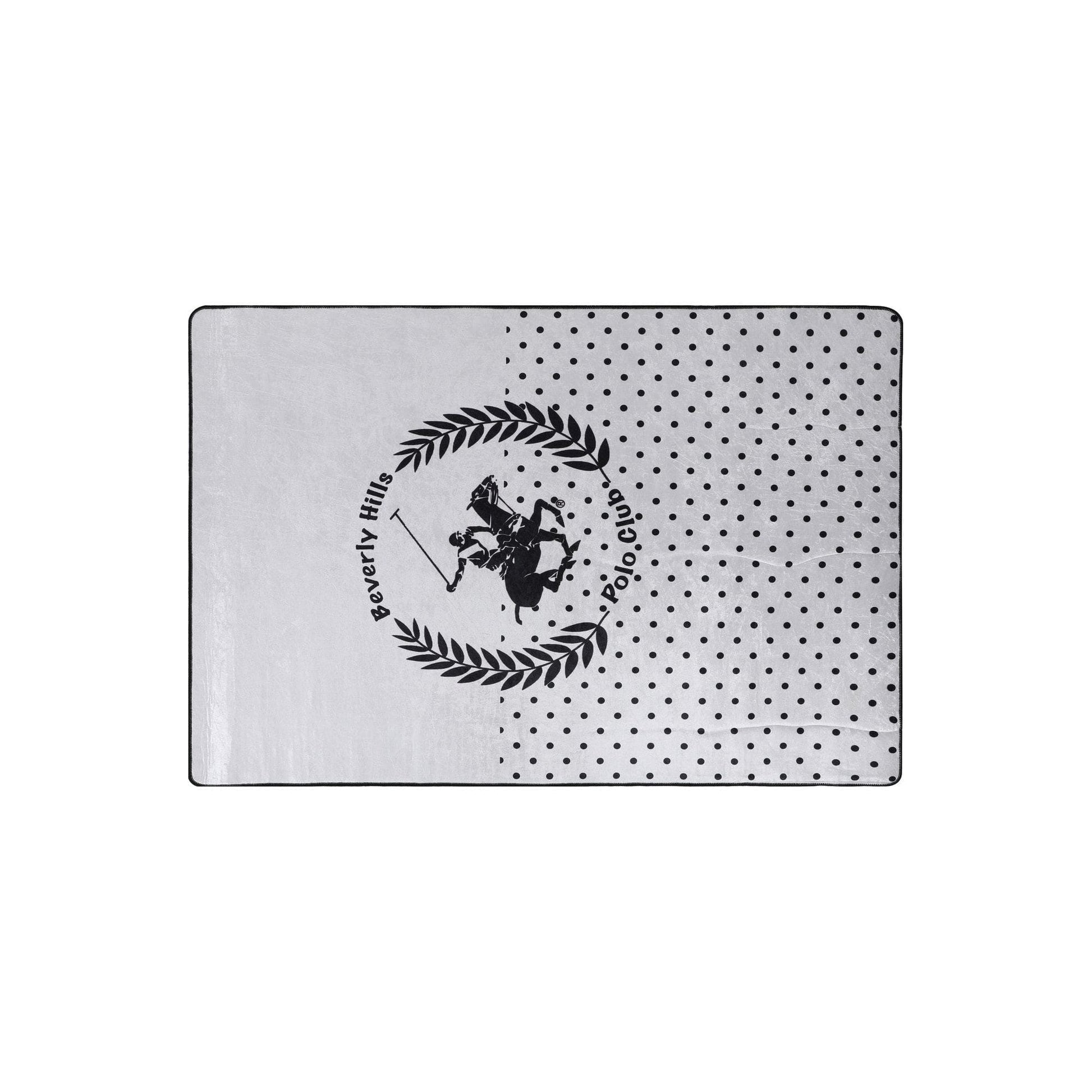 Covor MARTIN, 120x180 cm, forma dreptunghiulara, poliester/tesatura de catifea, negru/alb