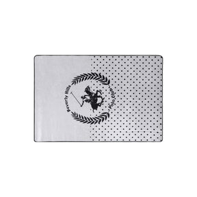 Covor MARTIN, 120x180 cm, forma dreptunghiulara, poliester/tesatura de catifea, negru/alb