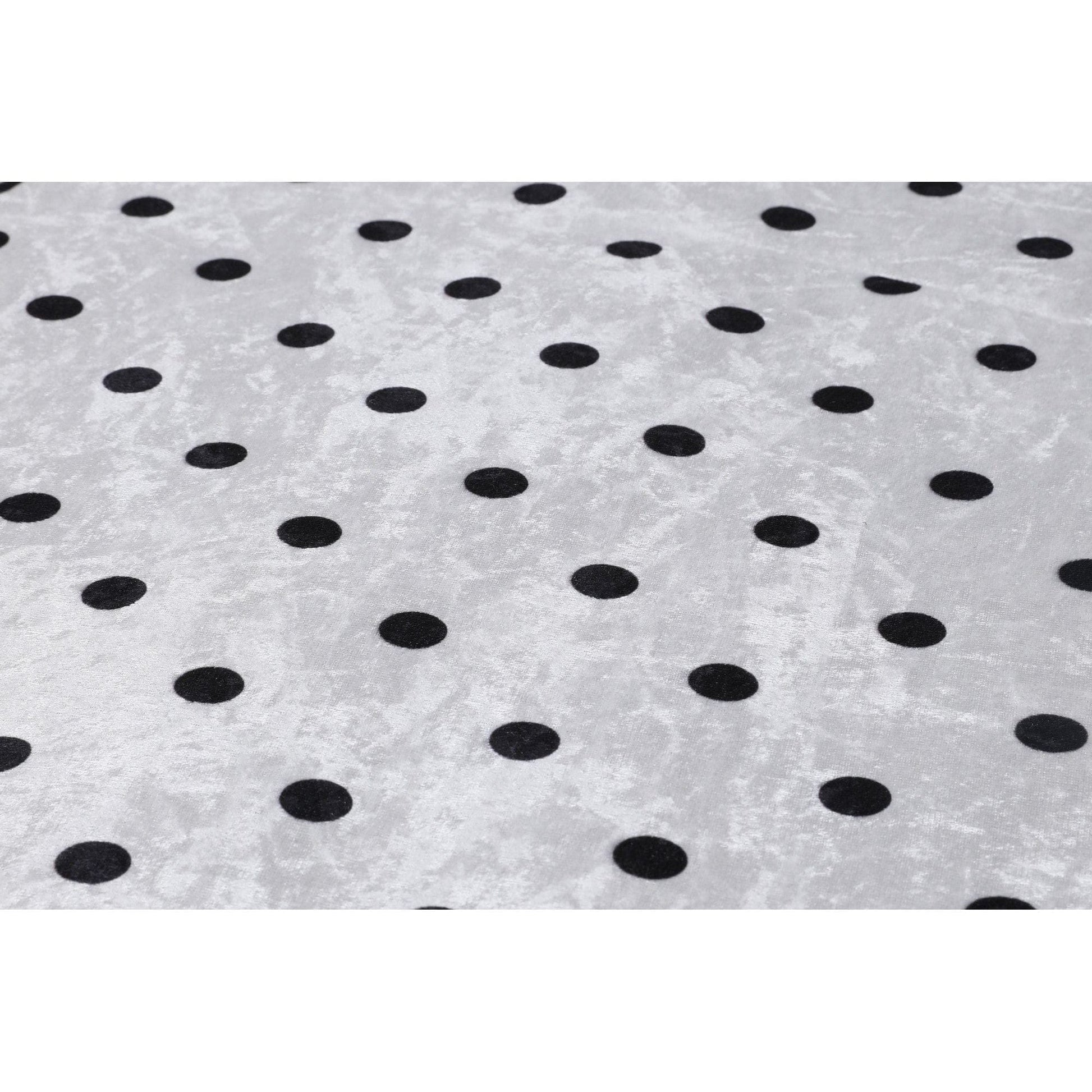 Covor MARTIN, 120x180 cm, forma dreptunghiulara, poliester/tesatura de catifea, negru/alb