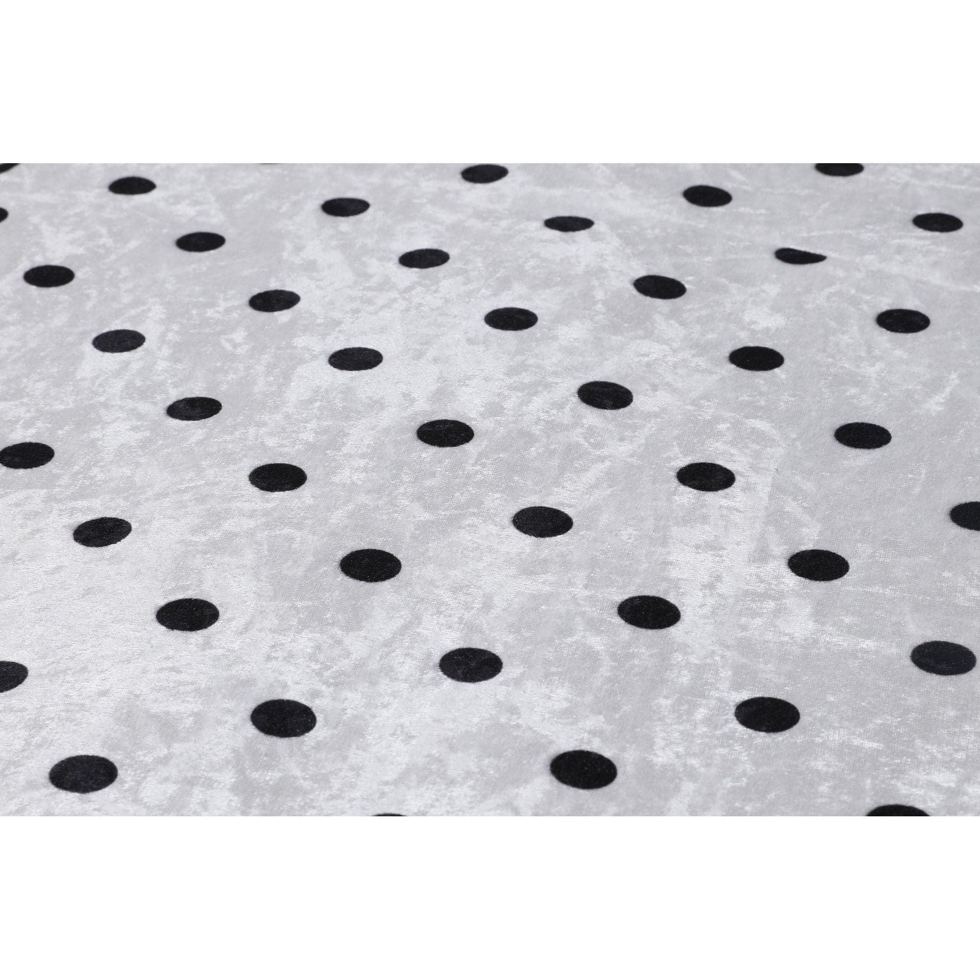 Covor MARTIN, 120x180 cm, forma dreptunghiulara, poliester/tesatura de catifea, negru/alb