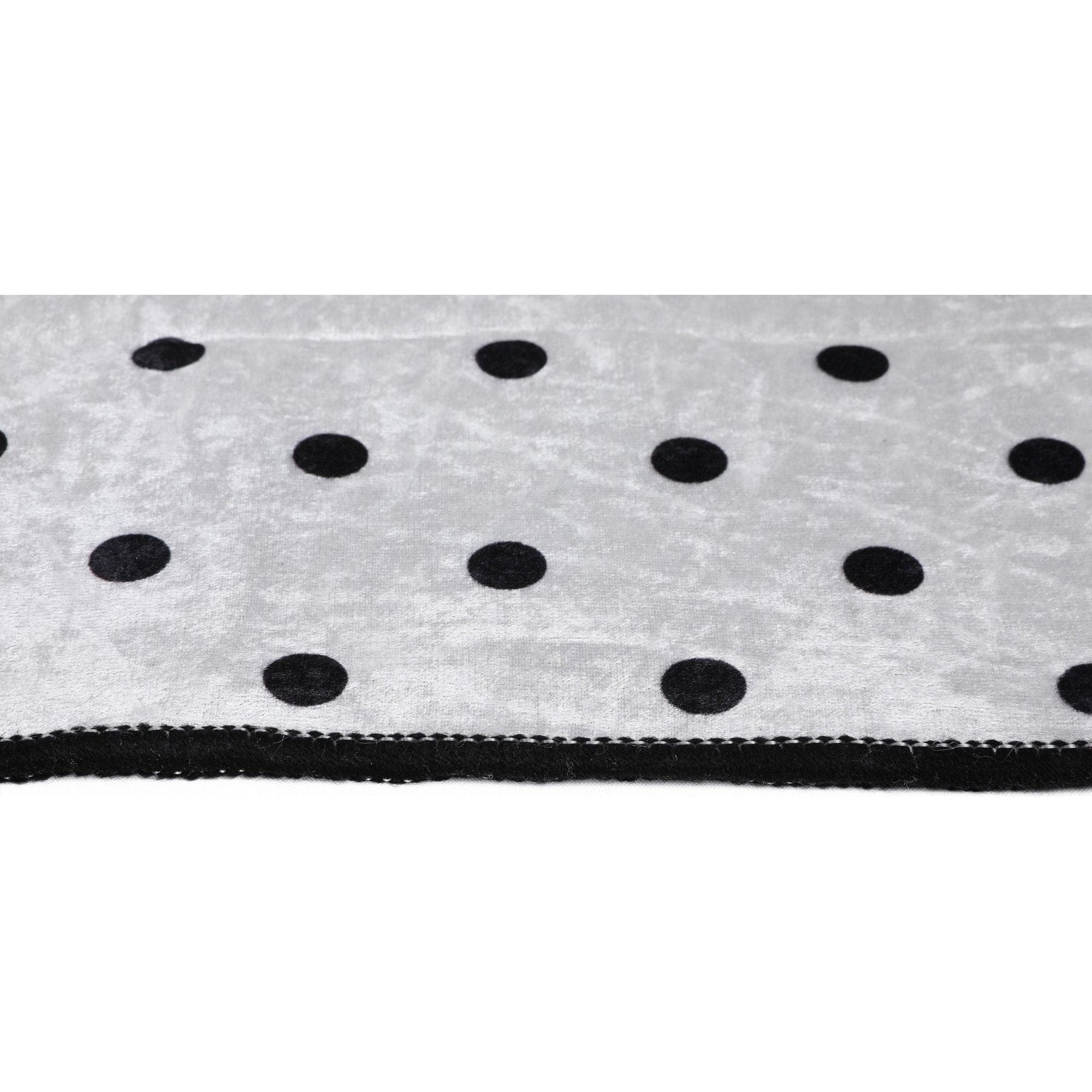 Covor MARTIN, 120x180 cm, forma dreptunghiulara, poliester/tesatura de catifea, negru/alb