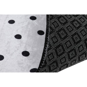 Covor MARTIN, 120x180 cm, forma dreptunghiulara, poliester/tesatura de catifea, negru/alb