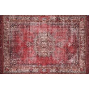 Covor roșu cu motive decorative, ideal pentru living – primabucata