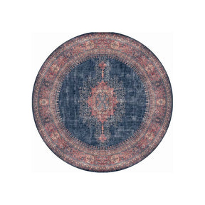 Covor rotund multicolor cu motive tradiționale, ideal pentru living – primabucata