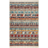 Covor multicolor cu motive geometrice, ideal pentru living – primabucata