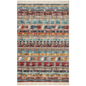 Covor multicolor cu motive geometrice, ideal pentru living – primabucata