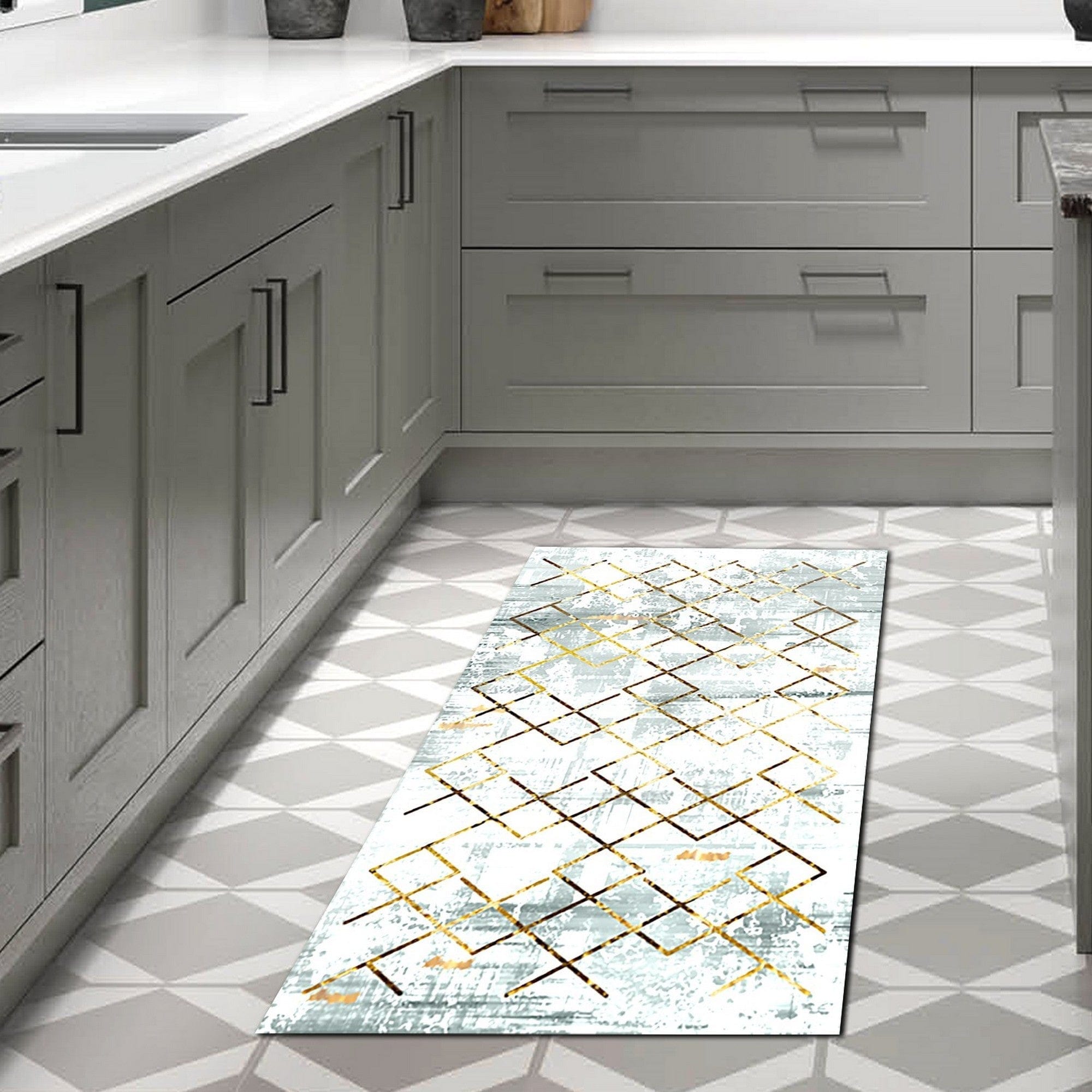 Covor AMSTERDAM OCN-33633, albastru/argintiu