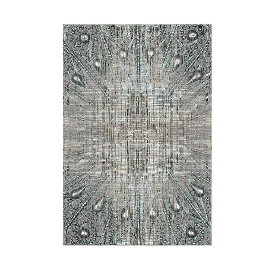 Covor AMSTERDAM OCN-33648, gri/turcoaz