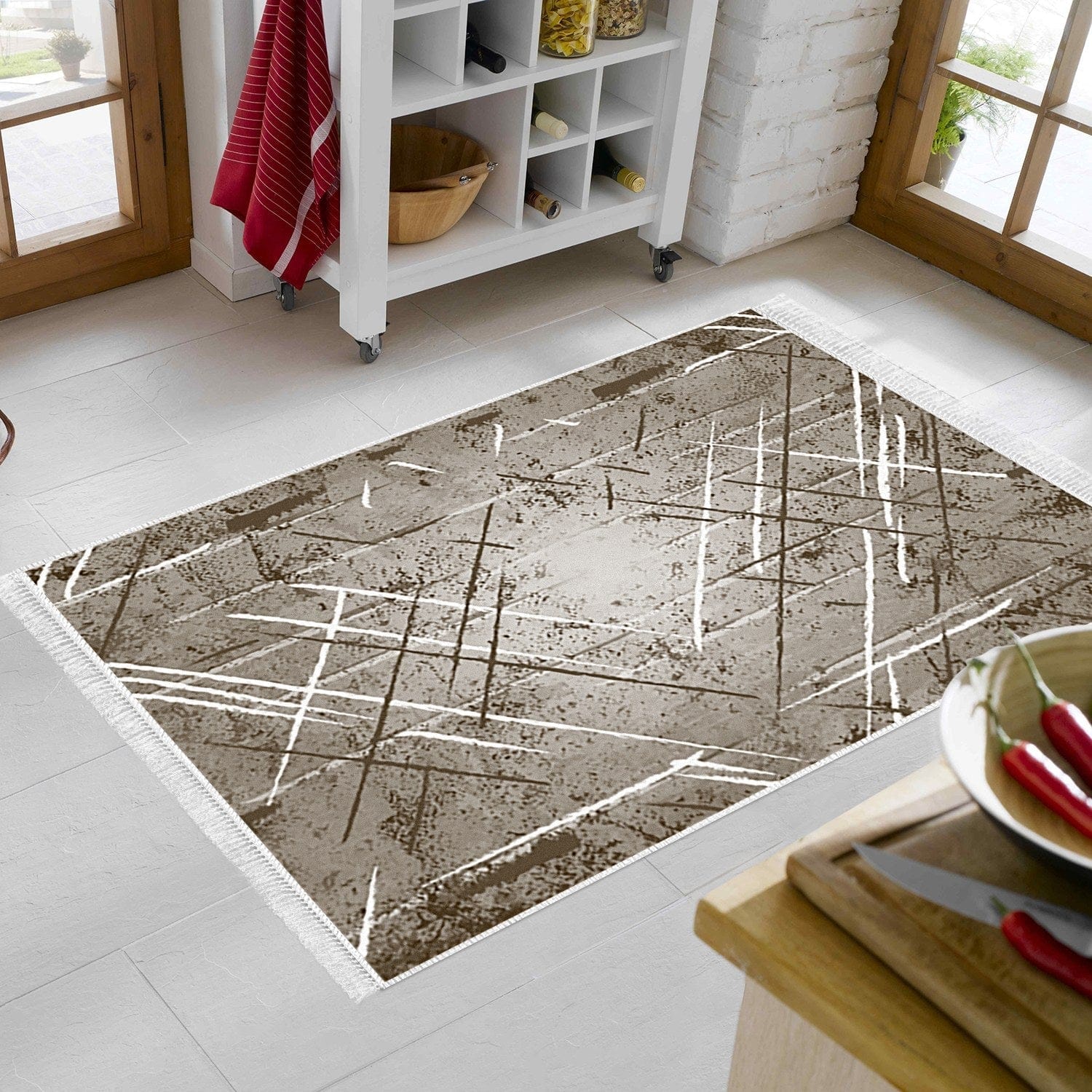 Covor AMSTERDAM OCN-33659, maro/alb