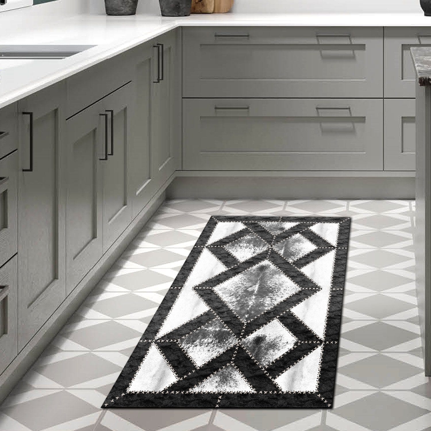 Covor AMSTERDAM OCN-33726, negru/alb