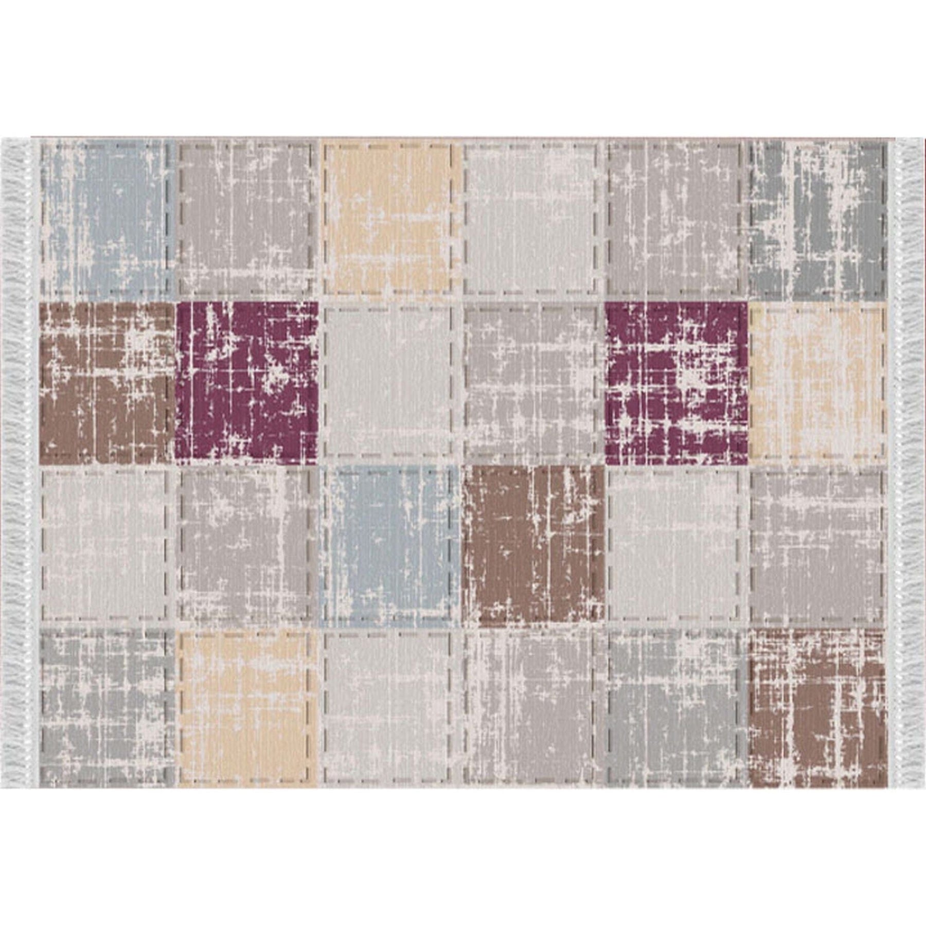 Covor FIBRI, 80x150 cm, forma dreptunghiulara, poliester, multicolor