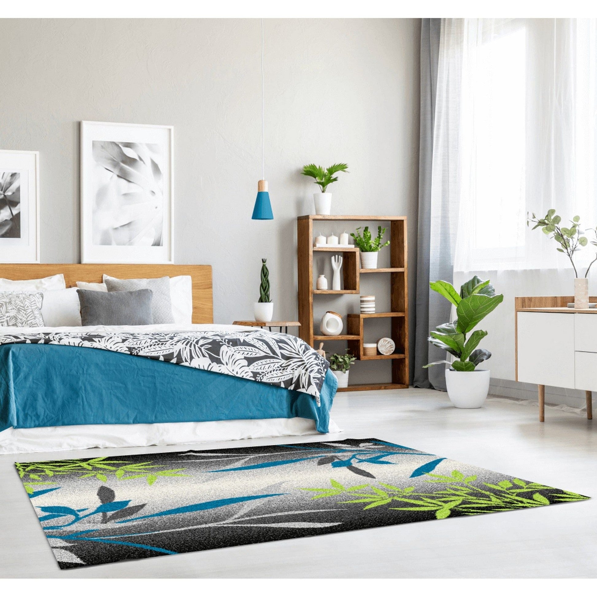 Covor TASNIM, 57x90 cm, forma dreptunghiulara, poliester, multicolor