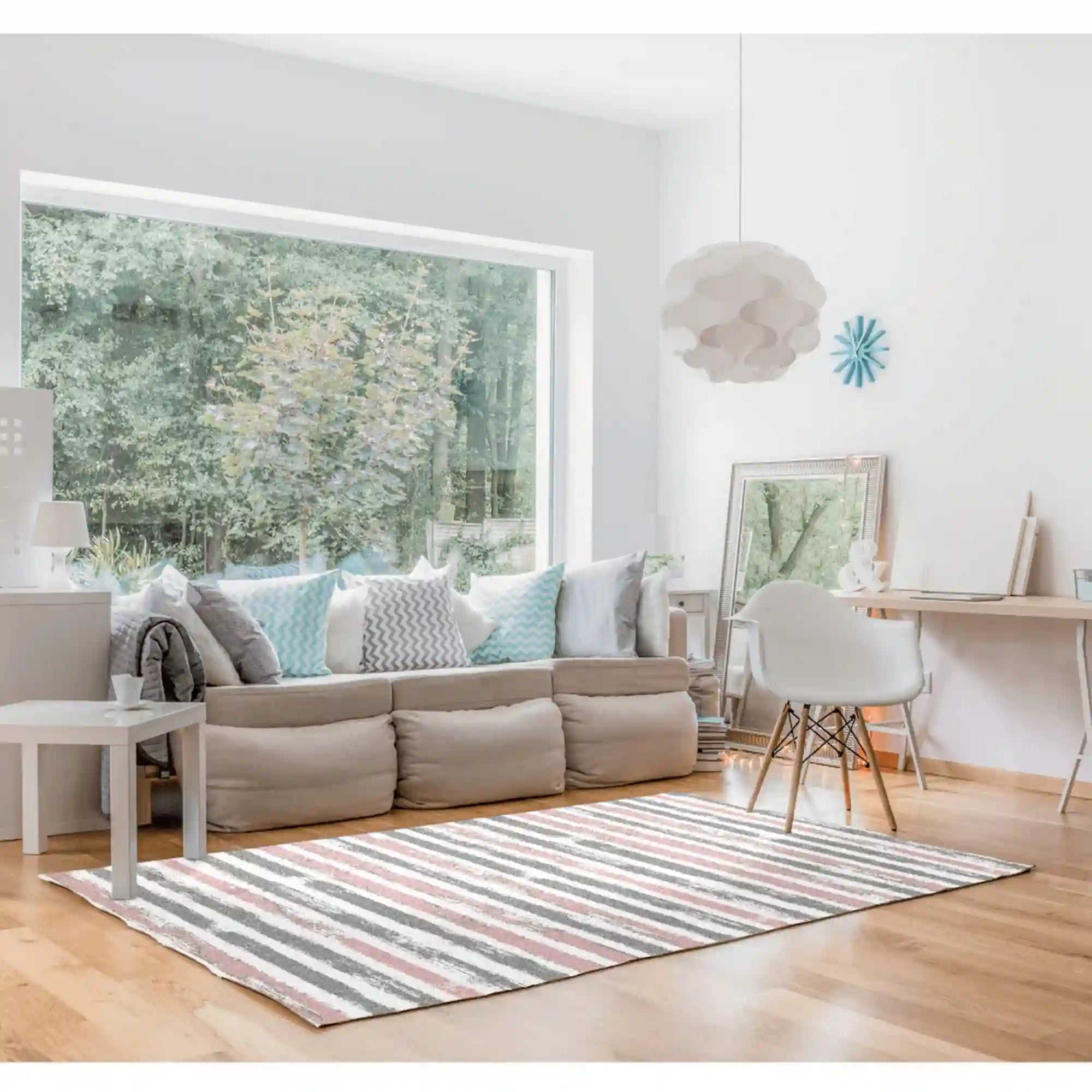 Covor ATHENA OCN-27964, roz/alb/gri