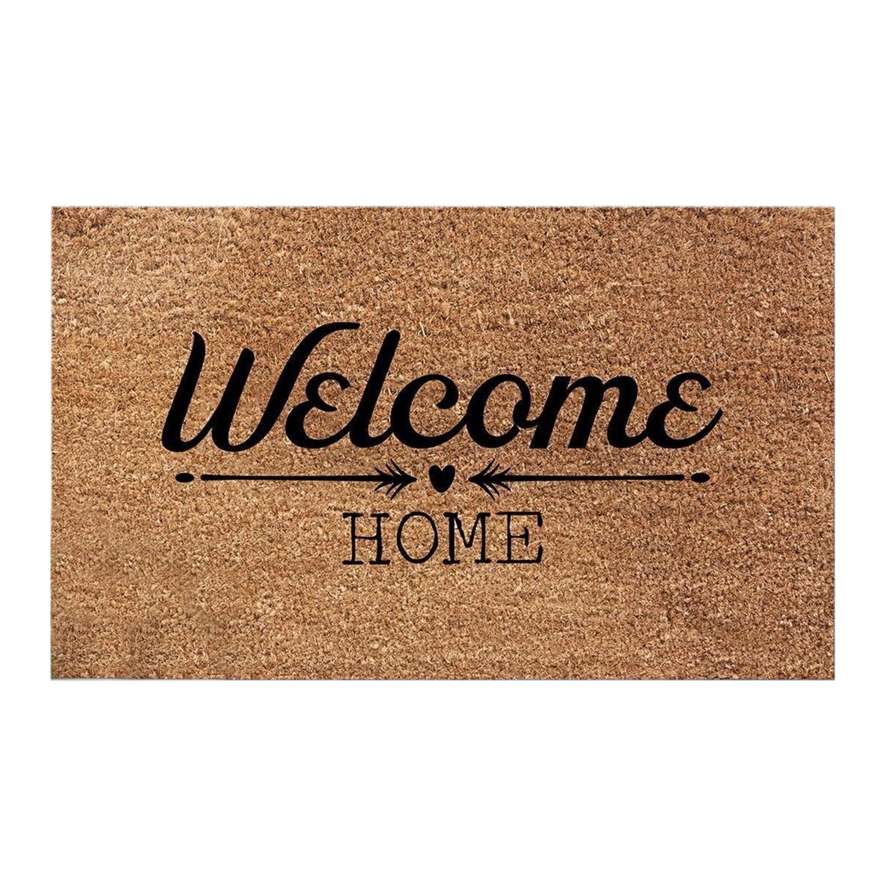 Covor de intrare maro cu mesaj „Welcome Home” – primabucata