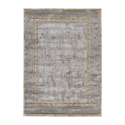 Covor MARMARIS 404, 160x230 cm, forma dreptunghiulara, polipropilena/poliester, gri/auriu