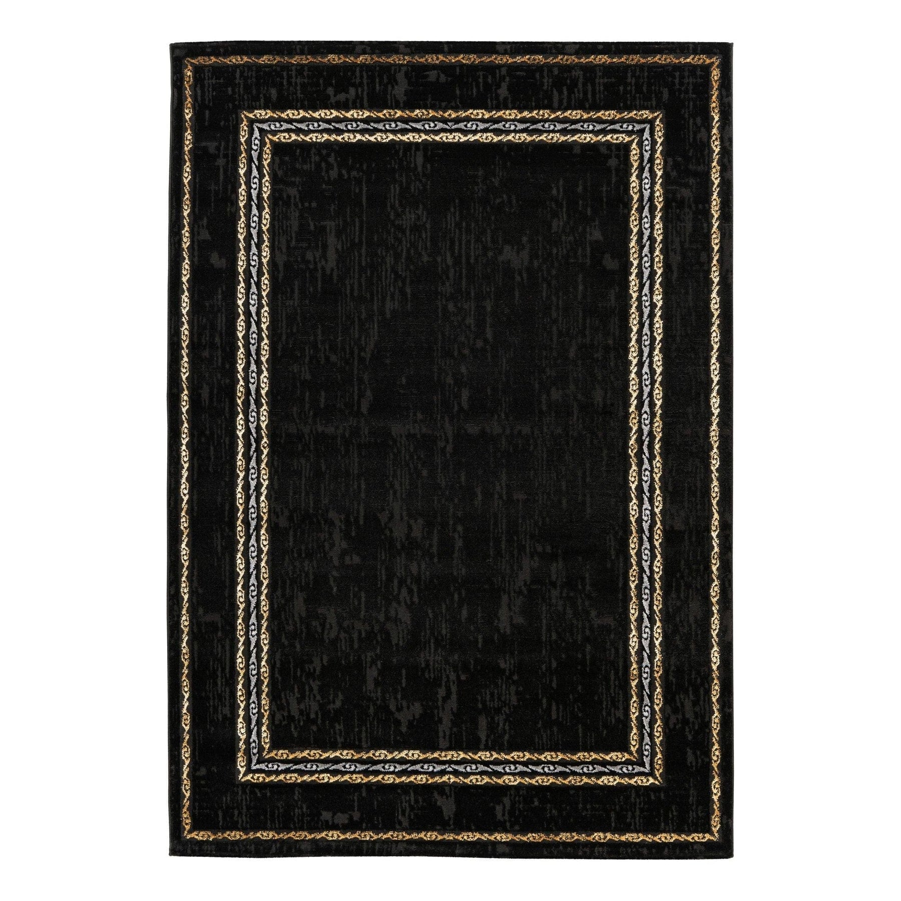 Covor MARMARIS 404, 160x230 cm, forma dreptunghiulara, polipropilena/poliester, negru