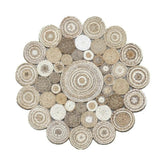 Covor MULTY XW Q, 120x120 cm, forma rotunda, iuta, bej