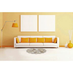 Covor MULTY XW Q, iuta, bej, 120×120 cm