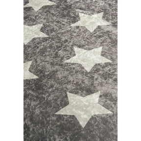 Covor YILDIZ, stofă catifelata, gri, 140×190 cm