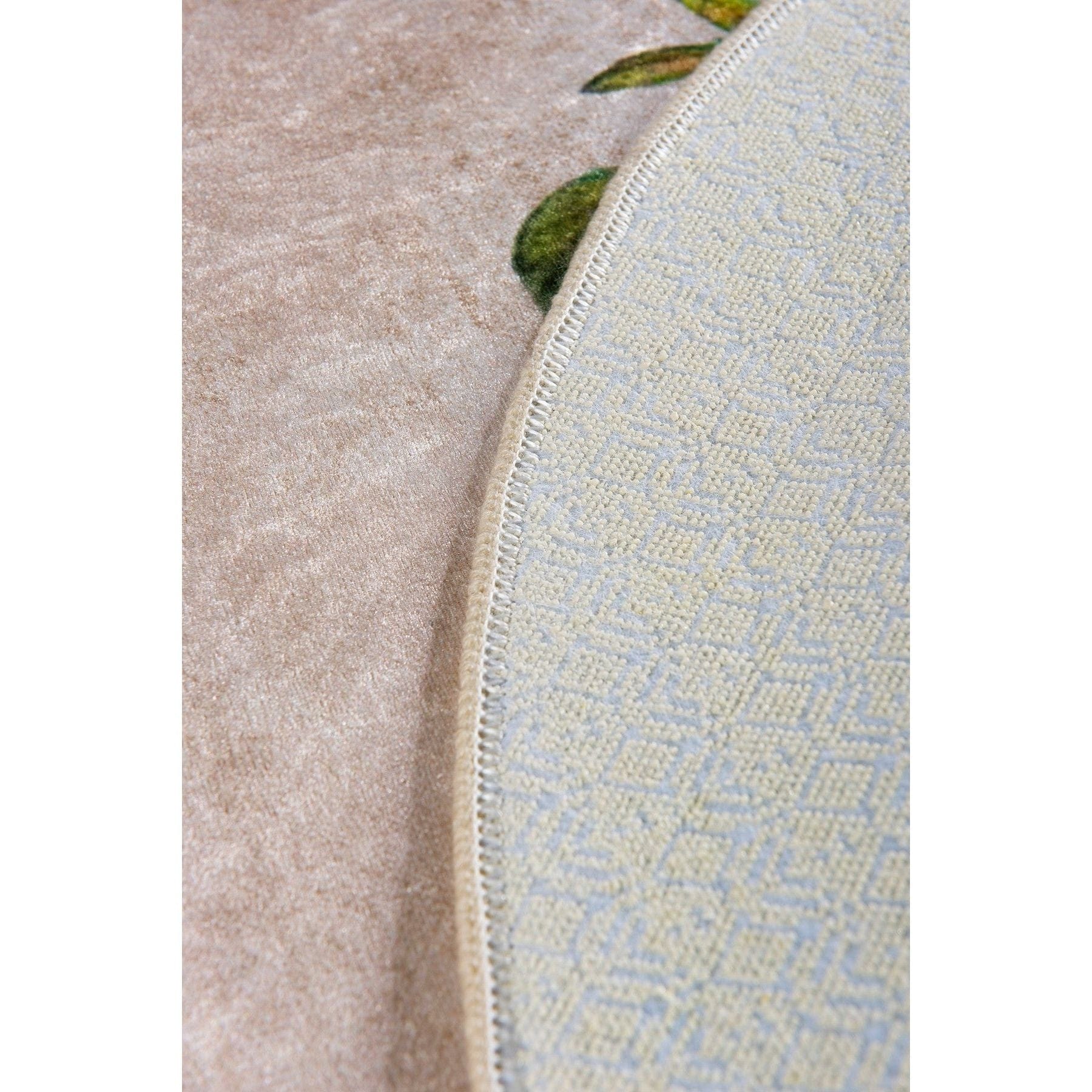 Covoras de baie CUP DJT, 100x100 cm, forma rotunda, multicolor, fibre sintetice