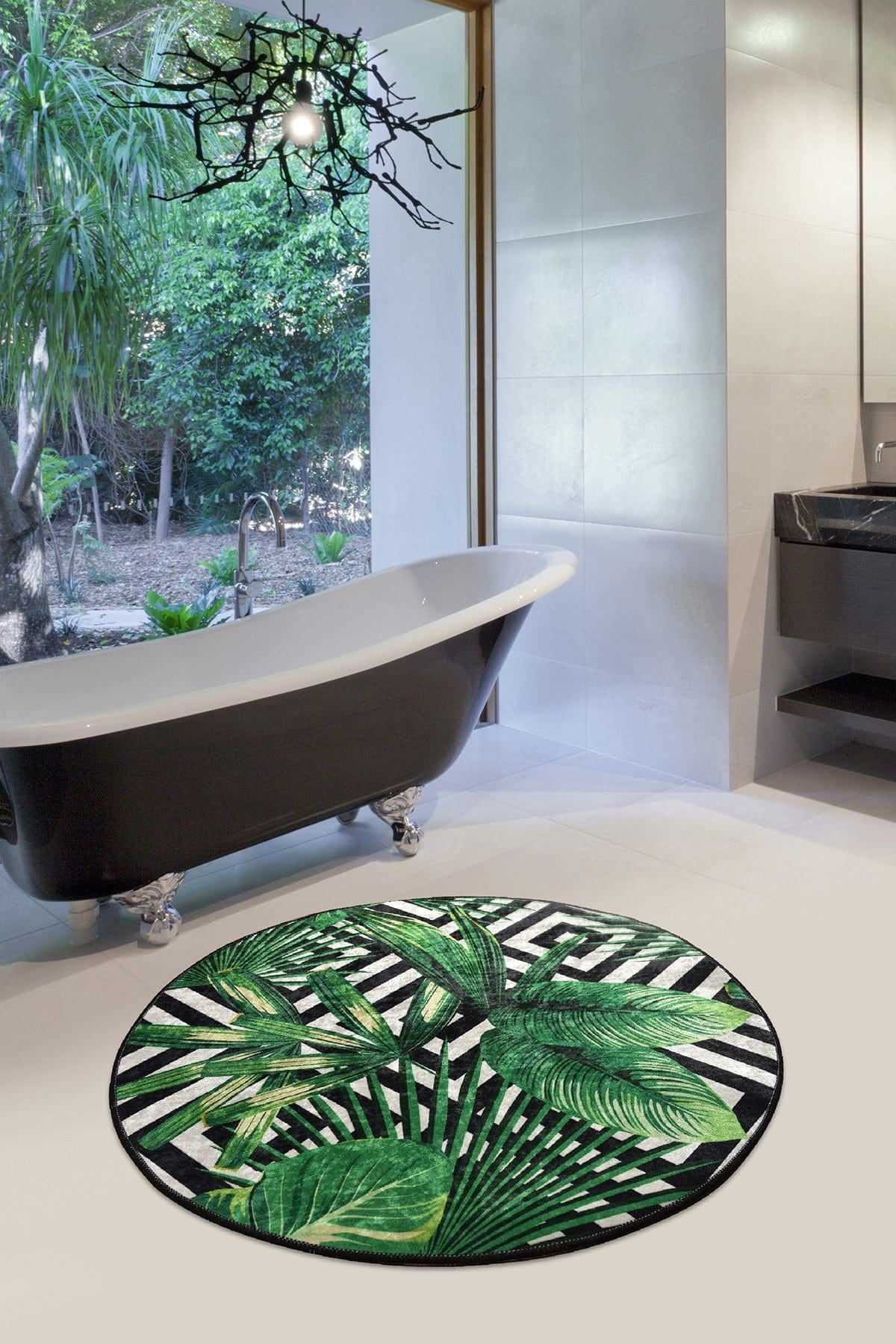 Covoras baie AMSTERDAM OCN-33816, verde/negru