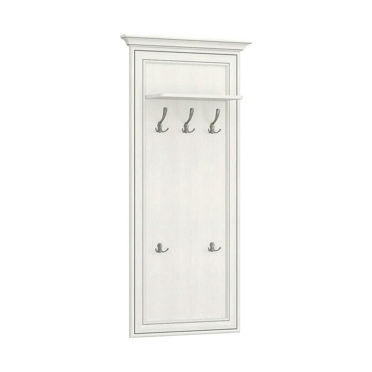 Cuier de perete TIFFANY II, grej, PAL laminat, 70x22x150 cm