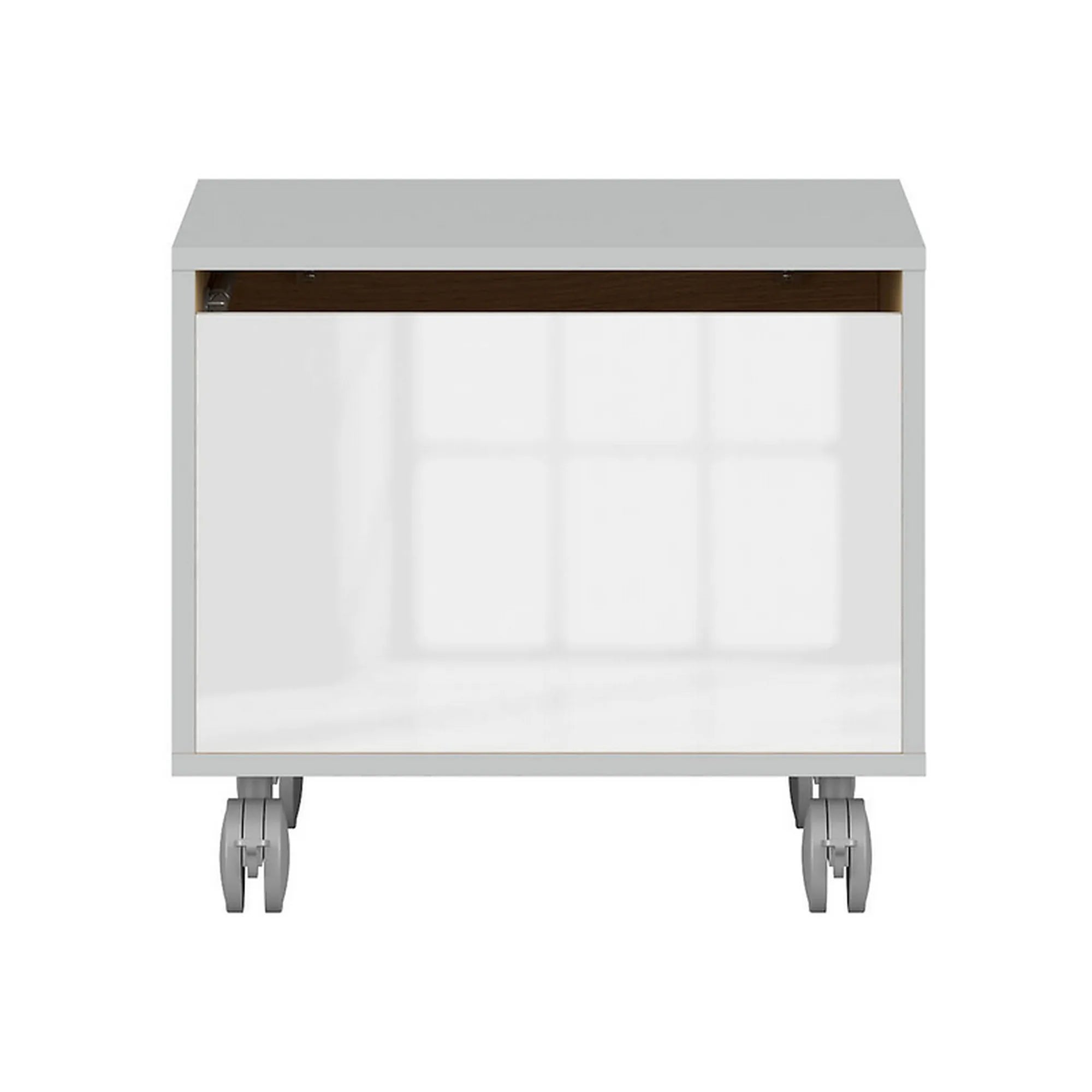 Cutie depozitare BERGEN OCN-29466, gri/alb lucios